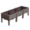 Homeroots 47" X 16" Dark Brown Heavy Duty Plastic Rectangular Self Watering Raised Garden Bed 569541 - alternate 4
