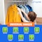 Lifemaster Plastic Kids Clothes Hanger, Children Clothes Hanger with Shoulder Notch, 11.6 Inch Space-Saving LMPKH20WH - alternate 5