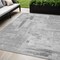 Homeroots 5' X 8' Gray And Off White Abstract Washable Indoor Outdoor Area Rug 609197 - alternate 1
