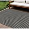 Homeroots 8' X 10' Black And Gray Floral Washable Indoor Outdoor Area Rug 610639 - alternate 1