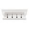 Homeroots Classic White Wood Wide Four Hook Hanging Coat Rack 397774 - alternate 1