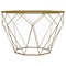 Leisuremod Malibu Modern Octagon Glass Top Coffee Table with Chrome Base, Gold MD23GG - alternate 6