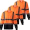 Protectx Long Sleeve T-Shirt, Class 2, Type R, Polyester, Orange, M, 3 PK ST-H150LS1-OR-M-03 - alternate 1