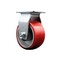 Service Caster 4 Inch Red Poly on Cast Iron Wheel Rigid Caster with Roller Bearing SCC SCC-20R420-PUR-RS - alternate 1