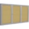 Ghent Enclosed Cork Bulletin Board 96x48", 3 Door PA34896K - alternate 1