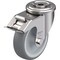 Blickle SS, Kingpin Swivel Caster, TPR, 4", Brake LEXR-TPA 102G-FI - alternate 1