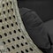 Leisuremod Beige Wicker Hanging 2 person Egg Swing Chair, Black ESCBG-57BL - alternate 7