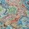 Homeroots 5' X 8' Orange And Teal Blue Abstract Washable Indoor Outdoor Area Rug 588457 - alternate 7