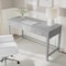 Martha Stewart Hutton Shaker Style Home Office 3 Drawer Desk in Gray w/Brushed Nickel Hardware ZG-ZP-20-GY-MS - alternate 7
