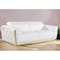 Homeroots 89" White And Silver Leather Sofa 551594 - alternate 1