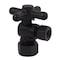Westbrass Toilet Kit W/ 1/4-Turn nom comp Stop and Wax Ring, Cross Handle in Matte Black D1614TBX-62 - alternate 6