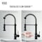 Vigo Edison 19inH Single-Handle Pull-Down Sprayer Kitchen Faucet and Touchless Sensor in Matte Black VG02001MBS - alternate 3