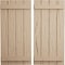 Ekena Millwork Rustic Four Board Joined Board-n-Batten Hand Hewn Faux Wood Shutters, 22W x 36H, PR SHUBJS22X36HHPR - alternate 1