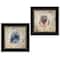 Homeroots Set Of Two Wonder Years Owls Black Framed Print Wall Art, 2PK 407068 - alternate 1