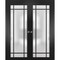 Sartodoors Sliding Double Pocket Door Frosted Tempered Glass Planum 2112 Black 64x84 (2* 32x84) Solid Core PLANUM2112DP-BLK-64 x 84 (2* 32x84) - alternate 1