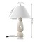 Jonathan Y Henge 28" Organic Minimalist Textured Resin/Metal Stacked LED Table Lamp, Antique White, 2PK JYL9206A-SET2 - alternate 8