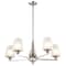 Nuvo Lune, 5 Light Chandelier, Brushed Nickel Finish, Etched White Glass 60/8225 - alternate 7