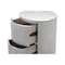 Homeroots 24" White Solid Wood Round Drum End Table With Two Drawers 632717 - alternate 8