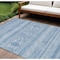 Homeroots 9' X 12' Sky Blue And Ivory Southwestern Washable Indoor Outdoor Area Rug 582852 - alternate 1