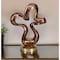 Homeroots 16" Brown And Gold Abstract Aluminum Sculpture 480011 - alternate 5
