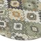 Homeroots 8' Fern Green Gold And Charcoal Round Southwestern Washable Indoor Outdoor Area Rug 632265 - alternate 8