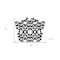 Homeroots 5" X 5" Black and White Floral Peel and Stick Removable Tiles 399876 - alternate 3