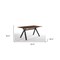 Homeroots 63" Walnut And Black Rectangular Dining Table 486017 - alternate 3