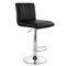 Elama 2 Piece Tufted Faux Leather Adjustable Bar Stool in Black with Chrome Base ELM-7228-BLK - alternate 6