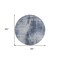 Homeroots 8' Navy Blue And Sky Blue Round Abstract Washable Indoor Outdoor Area Rug 587292 - alternate 5