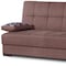 Homeroots 75" Brown Chenille Convertible Futon Sleeper Sofa And Toss Pillows With Storage 607203 - alternate 5