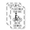 Signmission Pavement Stencil Please Walk Your Bike on the Sidewalk, 12'' X 18'', Heavy Gauge Aluminum, 2PK A-1218-2PACK-23338 - alternate 1