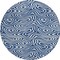 Homeroots 8' Navy Blue And Ivory Round Abstract Washable Indoor Outdoor Area Rug 598982 - alternate 6