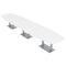 Skutchi Designs Arc Rectangle Meeting Room Table, 45 in W, 192 in L, White HAR-AREC-48X192-DOU-W960 - alternate 1