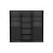 Homeroots 71" Black Five Tier Bookcase with Four Doors 546353 - alternate 1