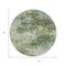 Homeroots 8' Artichoke Green And Pale Aqua Round Abstract Washable Indoor Outdoor Area Rug 630635 - alternate 7