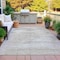 Homeroots 8' X 10' Silver And Gray Floral Washable Indoor Outdoor Area Rug 631026 - alternate 5