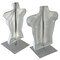 Azar Displays One Male and One Female White Plastic Bust, Torso Mannequin, on 12" Square Metal Base for Counter 900927-WHT - alternate 5