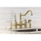 Kingston Brass Bridge Kitchen Faucet with Brass Sprayer, Brushed Brass KS3277BPLBS - alternate 5