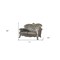 Homeroots 71in Bone Faux Leather Loveseat and Toss Pillows 515710 - alternate 3