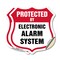 Signmission Security Alarm Shield Sign Protected By, 4 inch X 4 inch, Vinyl Decal, 2PK SHI-D-2PACK-4-460 - alternate 1
