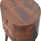 Homeroots 21" Brown Solid Wood Round Two Drawer Nightstand 651852 - alternate 6