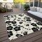 Homeroots 8' X 10' Ivory And Black Floral Washable Indoor Outdoor Area Rug 600009 - alternate 7