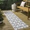 Jonathan Y Soren Modern Geometric Cream/Black 2 ft. x 8 ft. Indoor/Outdoor Runner Rug TSN304B-28 - alternate 1