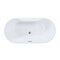 Kingston Brass 59" Acrylic Oval Double Ended Freestanding Tub with Drain, Glossy White/Brushed Nickel VTDE593023C428 - alternate 1
