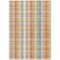 Homeroots 8' X 10' Peach Ivory And Orange Plaid Washable Indoor Outdoor Area Rug 613984 - alternate 7