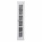 Homeroots White Cornice Molding Curio with Glass Door 401664 - alternate 1