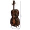 Vintiquewise Cello-Shaped Wine Holder 10-Bottle Freestanding Metal Rack Vintage Decorative Storage QI004779 - alternate 7