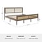 Martha Stewart Jax King Size Solid Wood Platform Bed w/Rattan Headboard and Footboard, Brown Gray MG-090022-K-WOAK-MS - alternate 9
