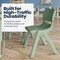 Flash Furniture 3 PC Plastic Activity Table and 2 Chairs Set, 10.5 in Seat Height-Sage YU-YCX-0023-2-SQR-TBL-SAGE-R-GG - alternate 7