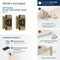 Amerock 3/8in 10mm Inset Double Demountable Golden Champagne Cabinet Hinge, 1 Pair BPR8700BBZ - alternate 4